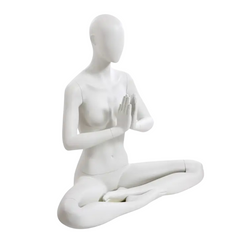 Female Yoga Mannequin Full Body Abstract Head in Lotus Pose
