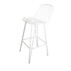White Wire Bar Stool