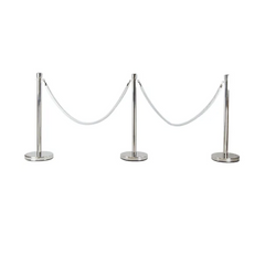 White Silver Bollards Rope Set
