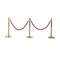 Red Gold Bollards Rope Set