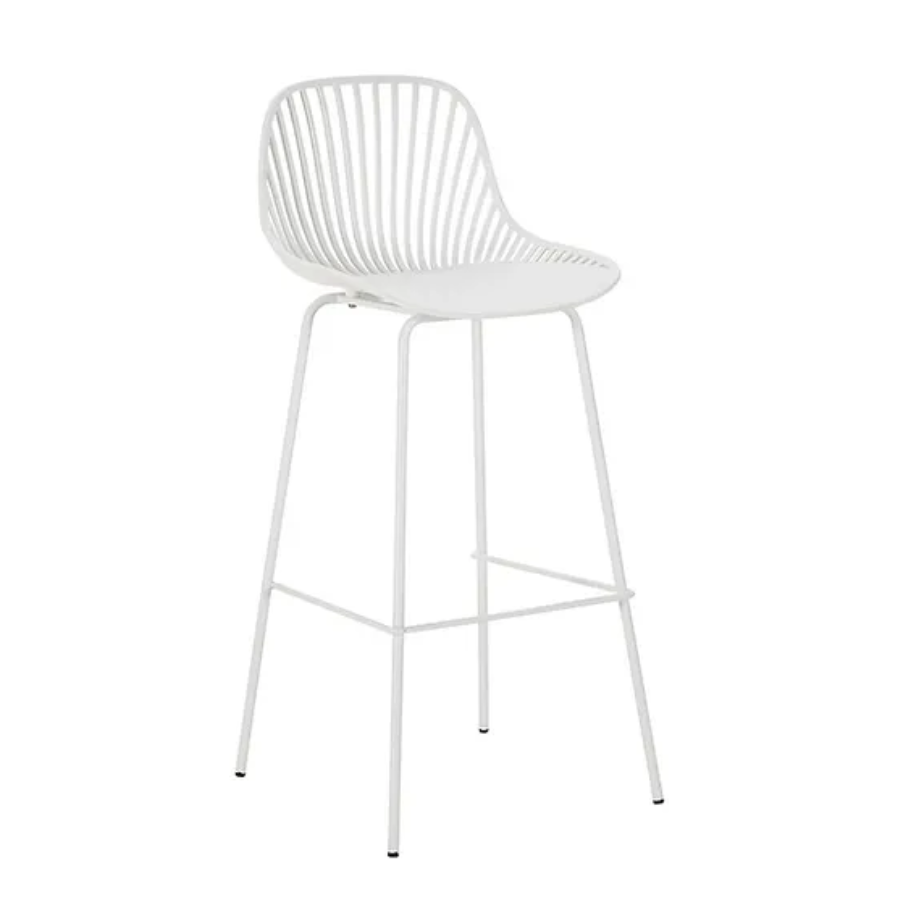 Pier White Wire Stool