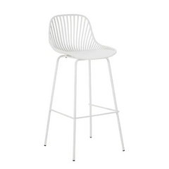 Pier White Wire Stool