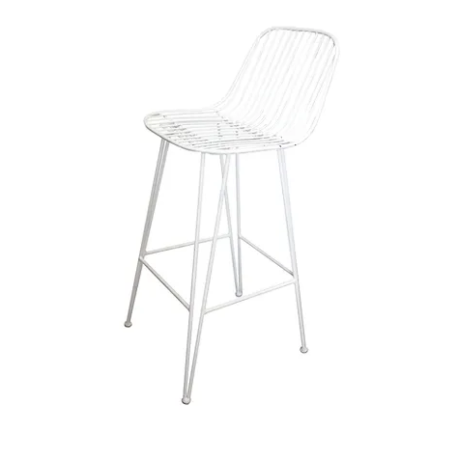 White Wire Bar Stool