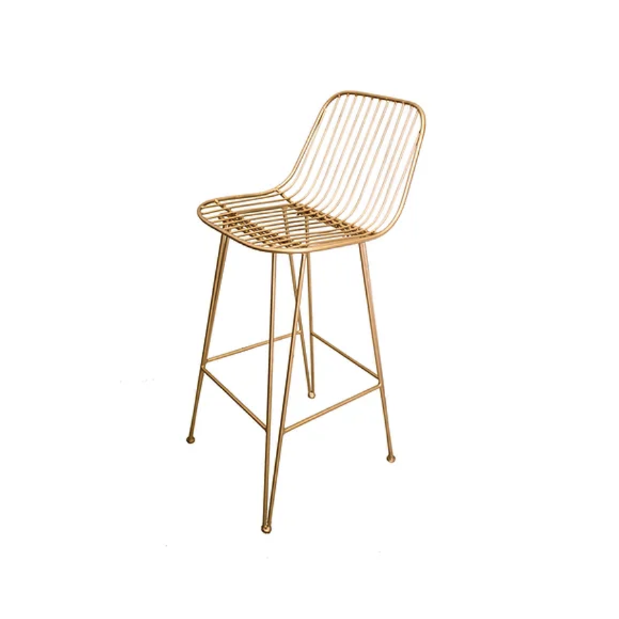 Gold Wire Bar Stool