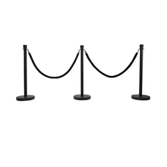 All Black Bollards Rope Set